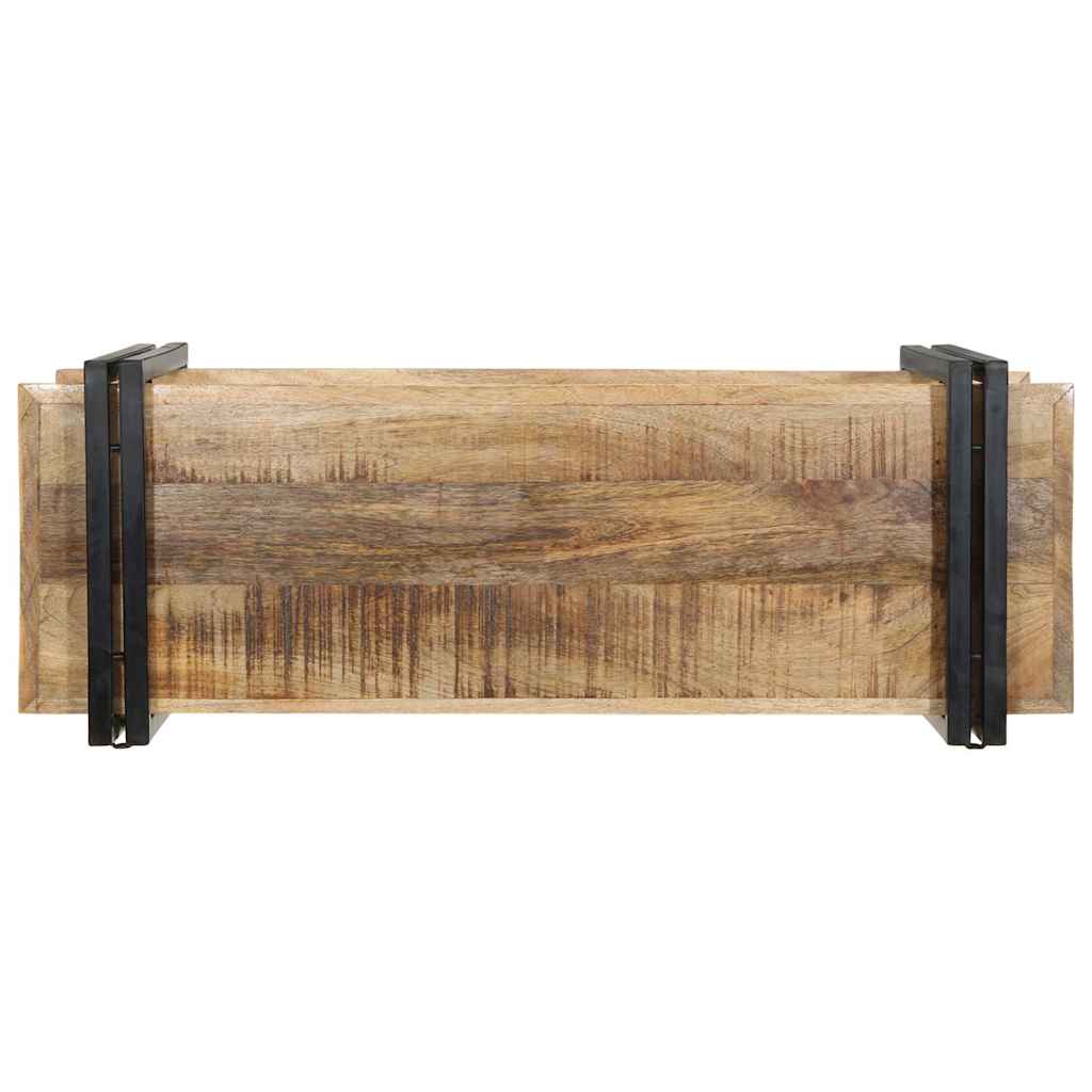 Mensola da Parete 90x33x45 cm in Legno Massello di Mango Grezzo - homemem39