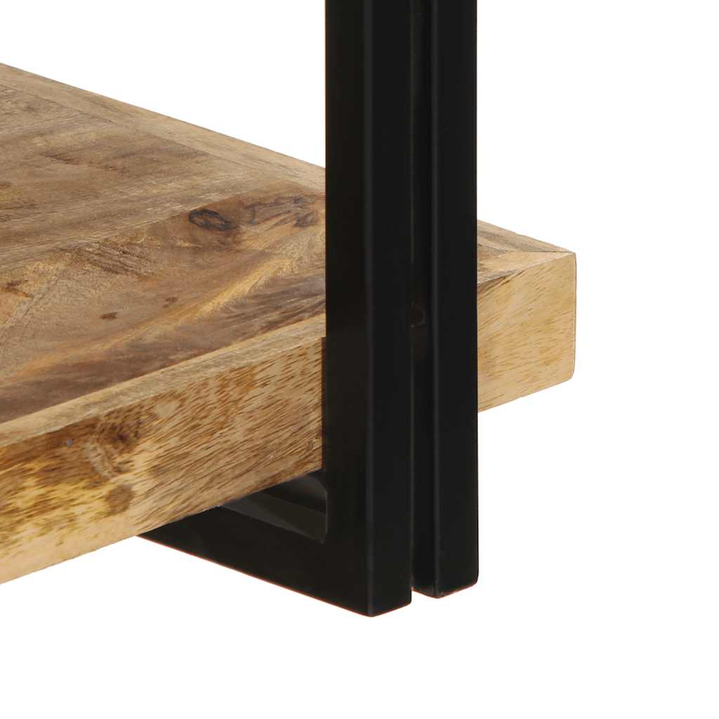 Mensola da Parete 110x33x45cm in Legno Massello di Mango Grezzo - homemem39