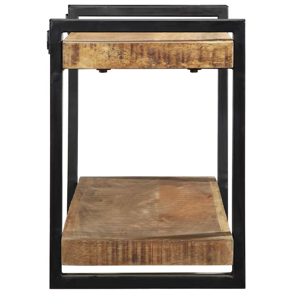Mensola da Parete 110x33x45cm in Legno Massello di Mango Grezzo - homemem39