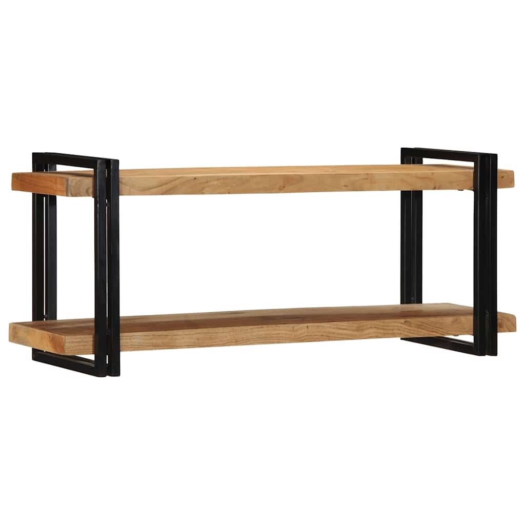 Mensola da Parete 110x33x45 cm Legno Massello di Acacia - homemem39