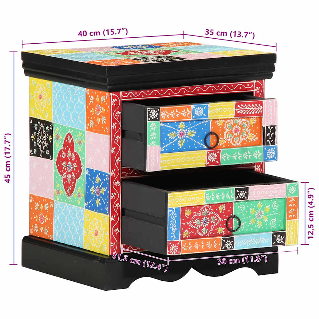 Armadio da Notte con cassetto Multicolore 40 x 35 x 45 cm | homemem39