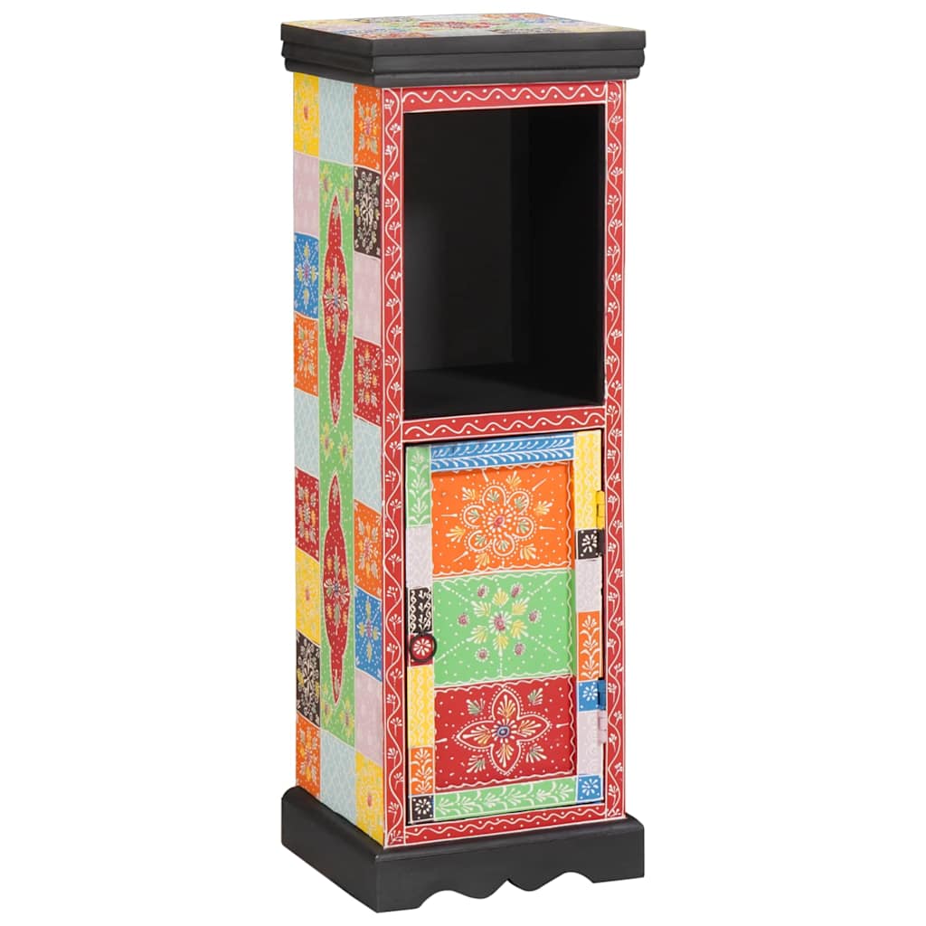 Comò Multicolore 30 x 30 x 90 cm Legno massello di mango