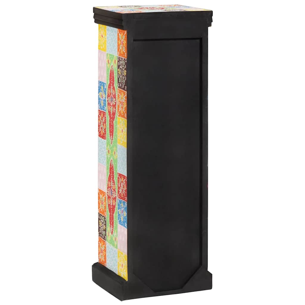 Comò Multicolore 30 x 30 x 90 cm Legno massello di mango