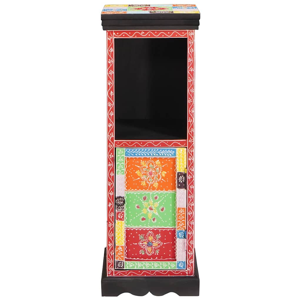 Comò Multicolore 30 x 30 x 90 cm Legno massello di mango