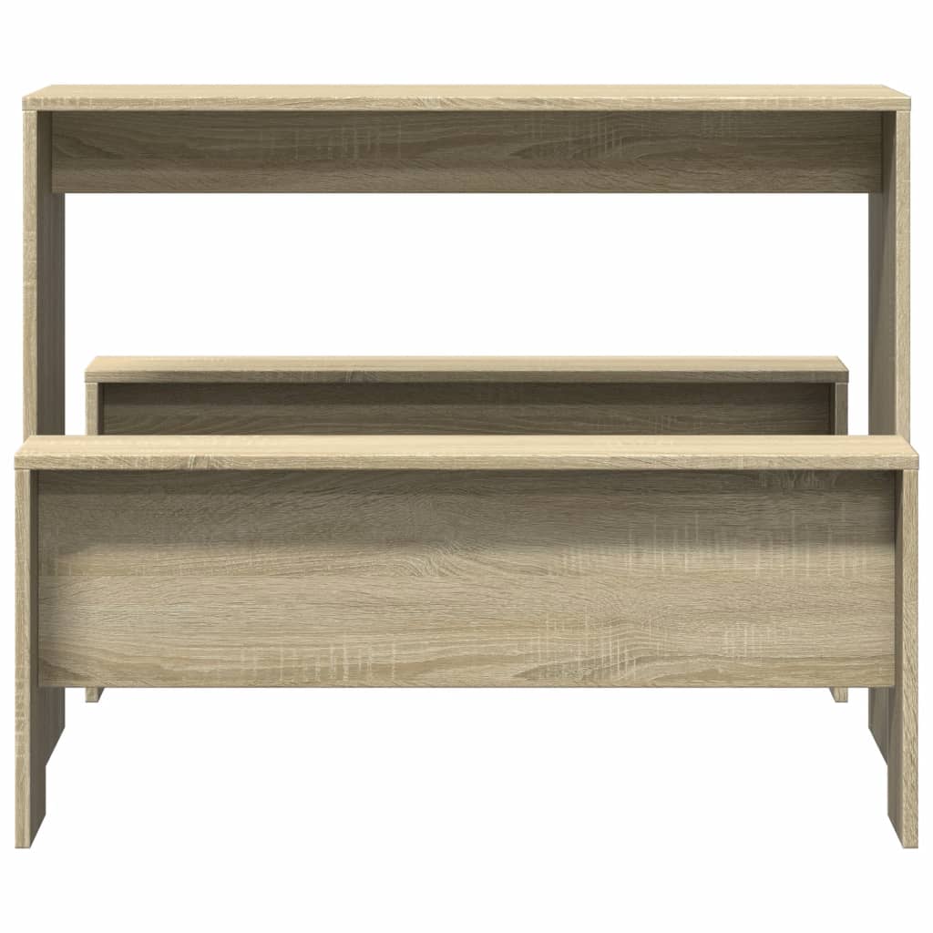 Set Tavolo da Pranzo e Panche 3 pz Rovere Sonoma in Truciolato - homemem39