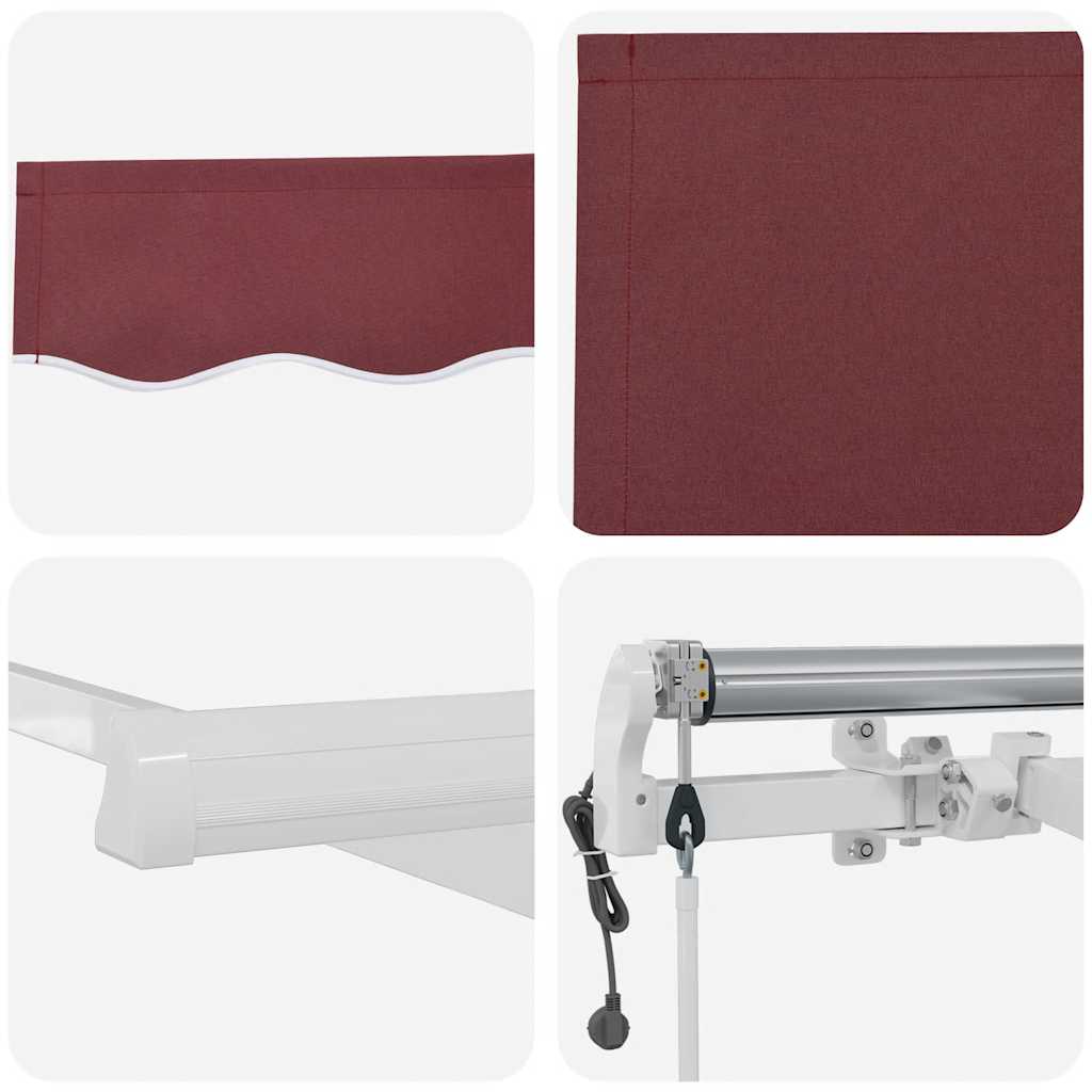 Tenda da Sole Retrattile Automatica Bordò 500x300 cm | homemem39