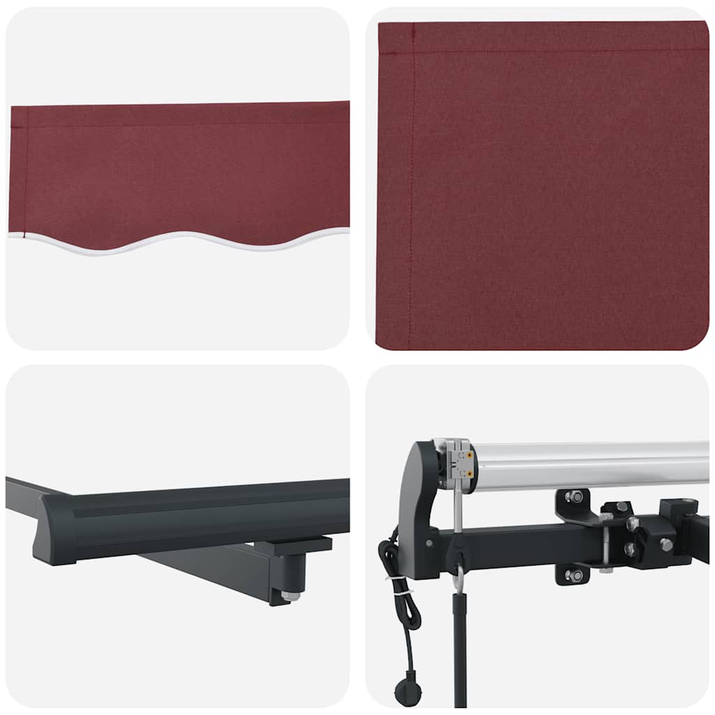 Tenda da Sole Retrattile Automatica Bordò 600x300 cm | homemem39