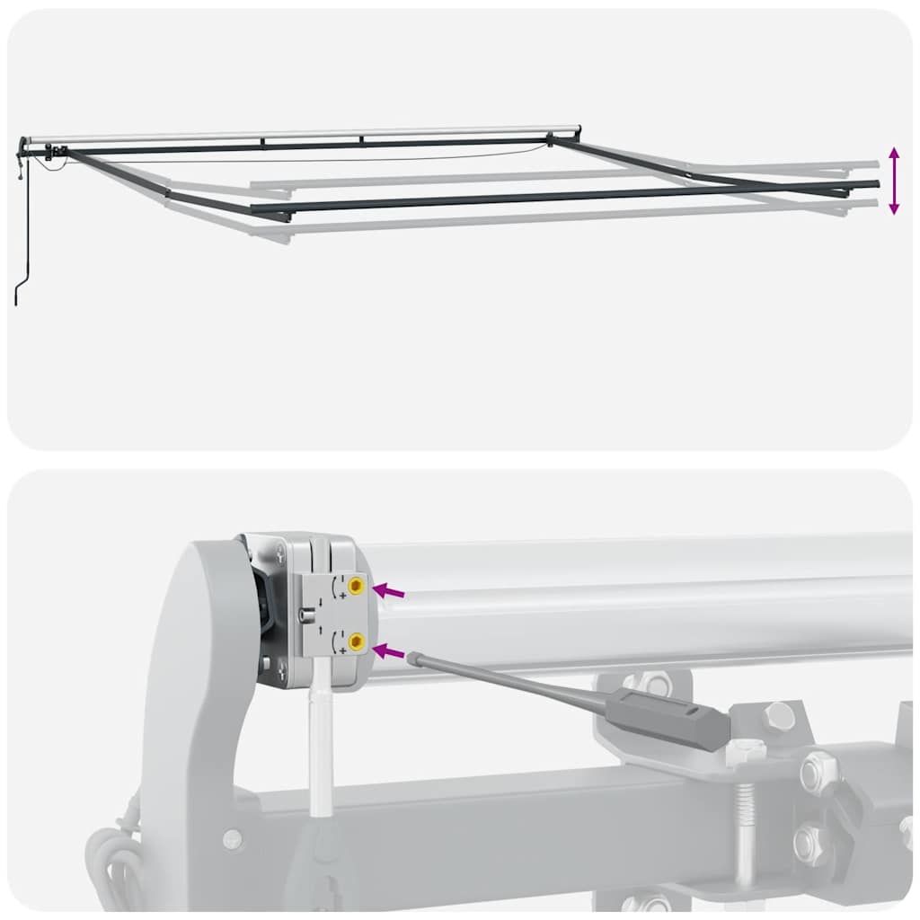 Tenda da Sole Retrattile Automatica con LED Marrone 450x300 cm | homemem39