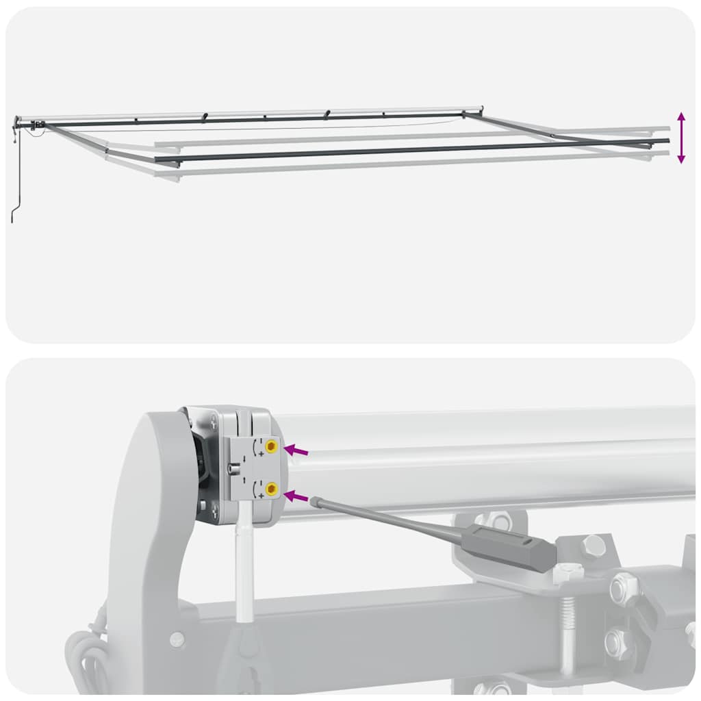 Tenda da Sole Retrattile Automatica con LED Marrone 600x300 cm | homemem39