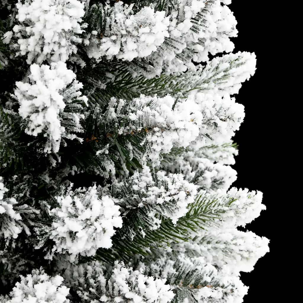 Albero Natale Artificiale Sottile Neve Floccata 180cm PVC e PE - homemem39