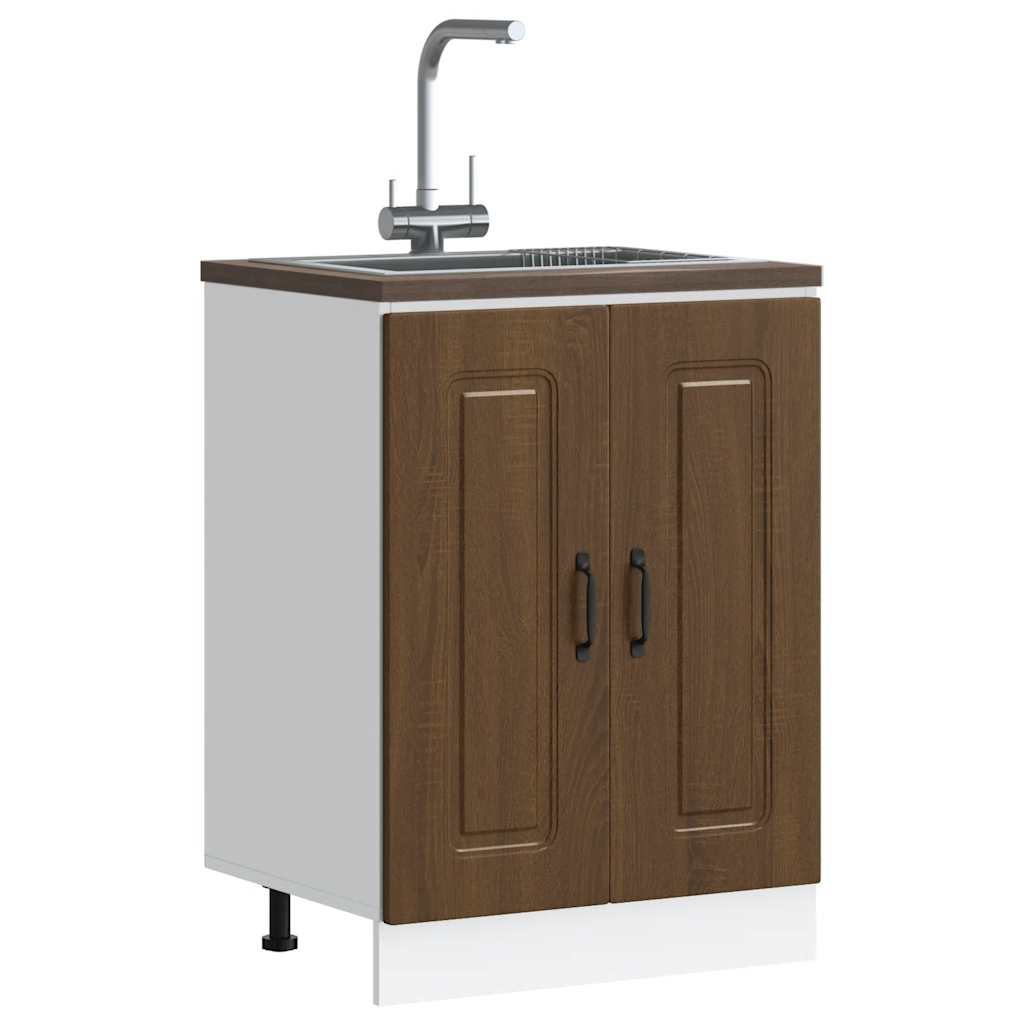 Mobile base lavello Kalmar Rovere Marrone 60x46x81,5 cm - homemem39