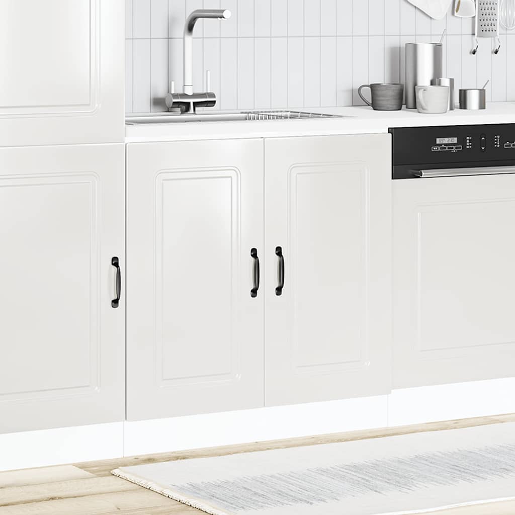 Mobile base lavello Kalmar Bianco Lucido 80x46x81,5 cm - homemem39
