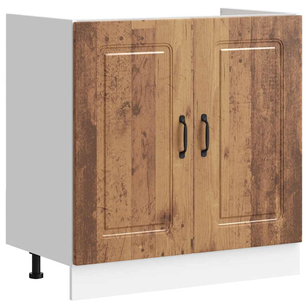 Mobile base lavello Kalmar Legno Vecchio 80x46x81,5 cm - homemem39