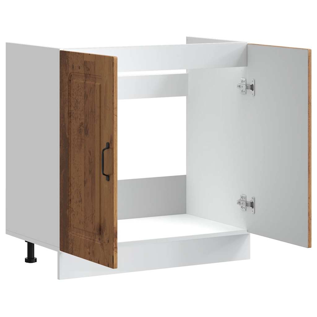 Mobile base lavello Kalmar Legno Vecchio 80x46x81,5 cm - homemem39