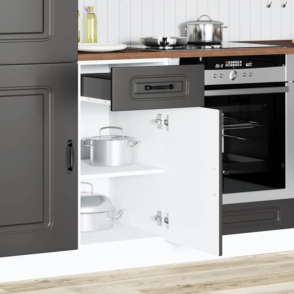 Base da Cucina Kalmar Nero in Legno Multistrato - homemem39