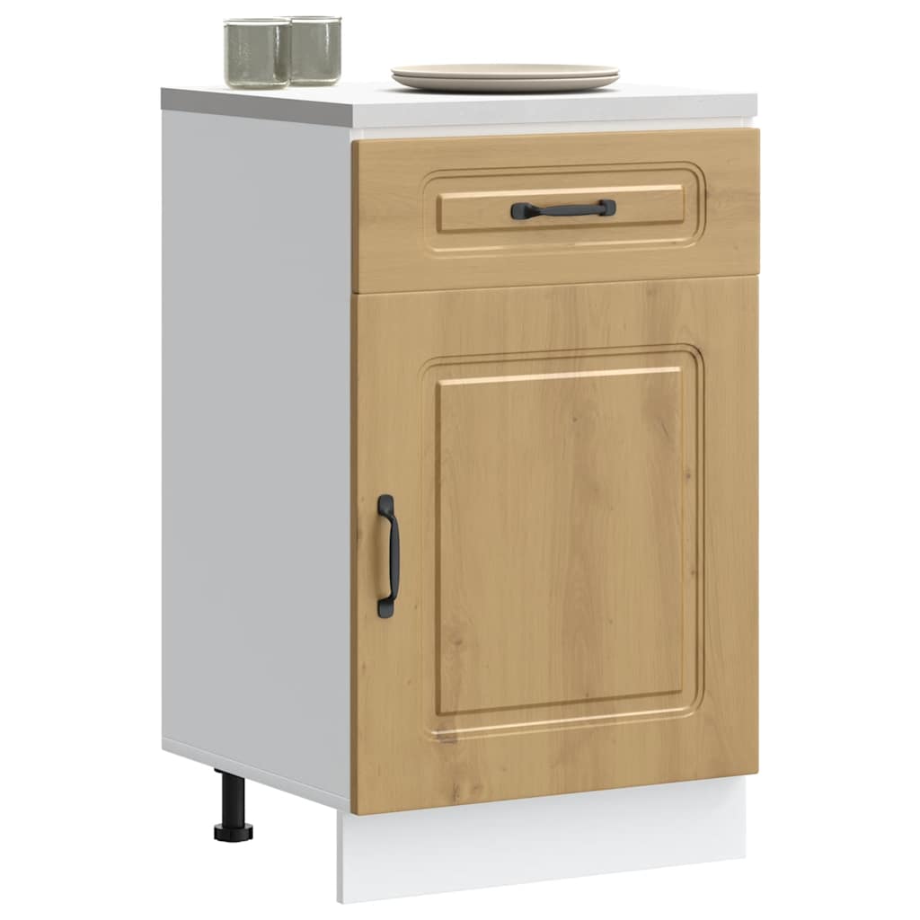Base da Cucina Kalmar Rovere Artigianale in Legno Multistrato - homemem39