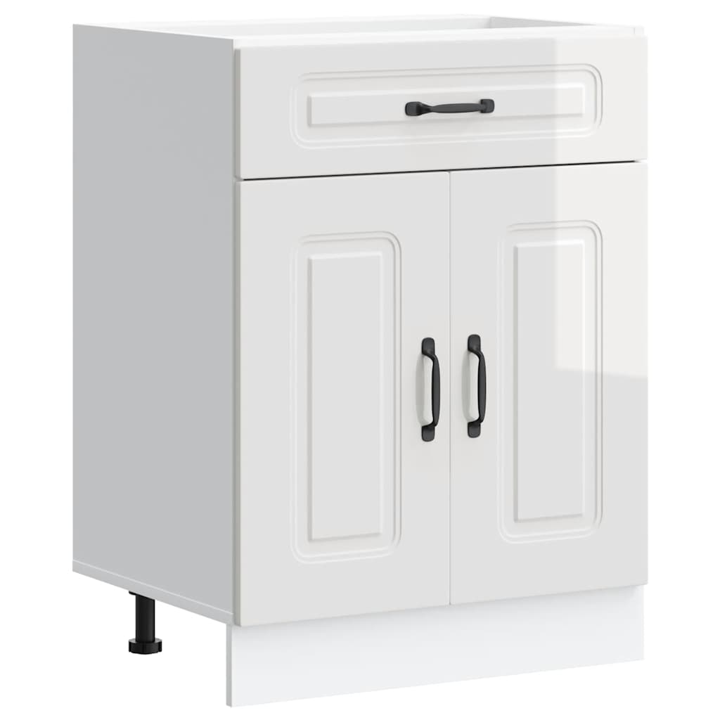 Base da Cucina Kalmar Bianco Lucido in Legno Multistrato - homemem39
