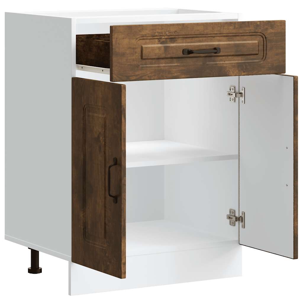Base da Cucina Kalmar Rovere Fumo in Legno Multistrato - homemem39