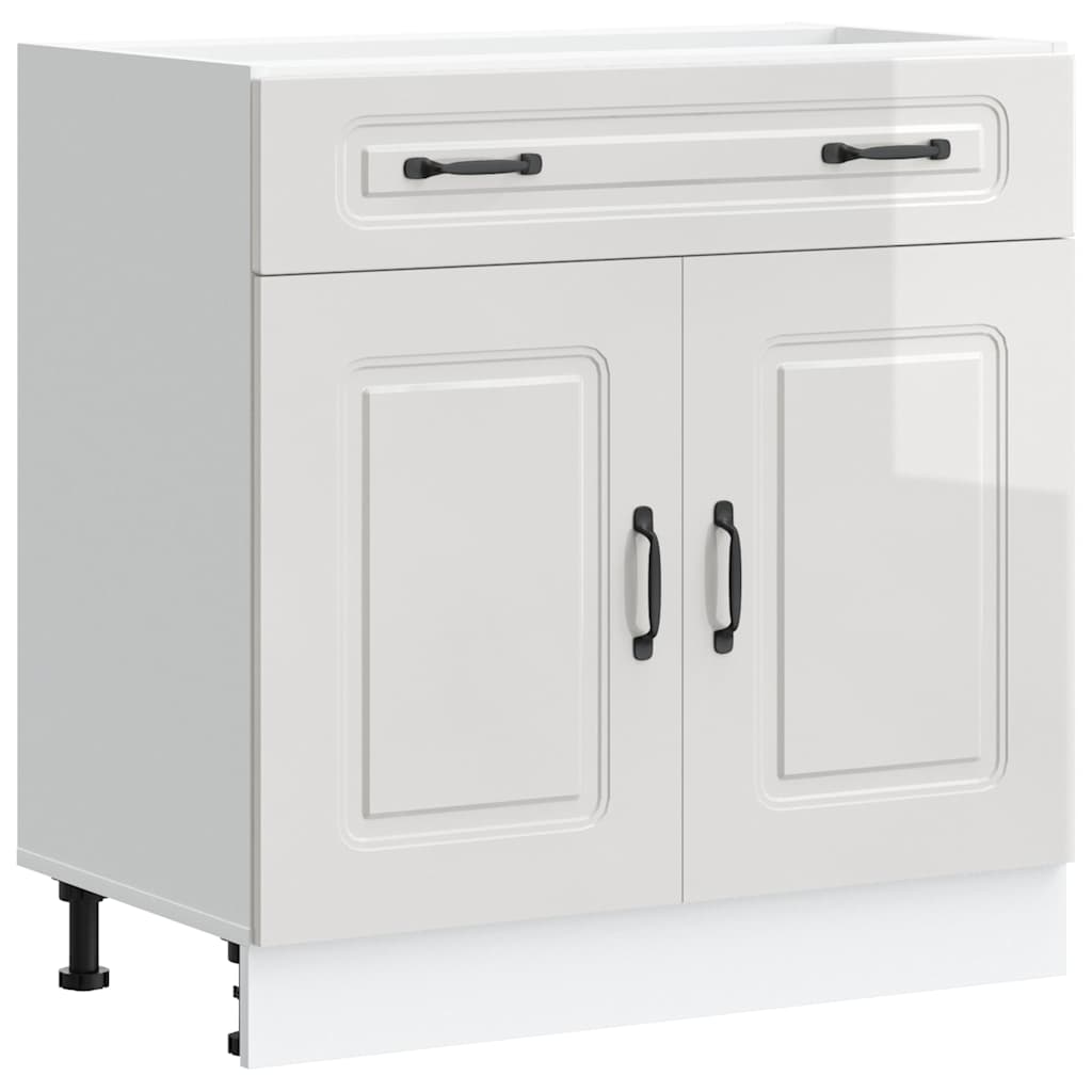 Base da Cucina Kalmar Bianco Lucido in Legno Multistrato - homemem39
