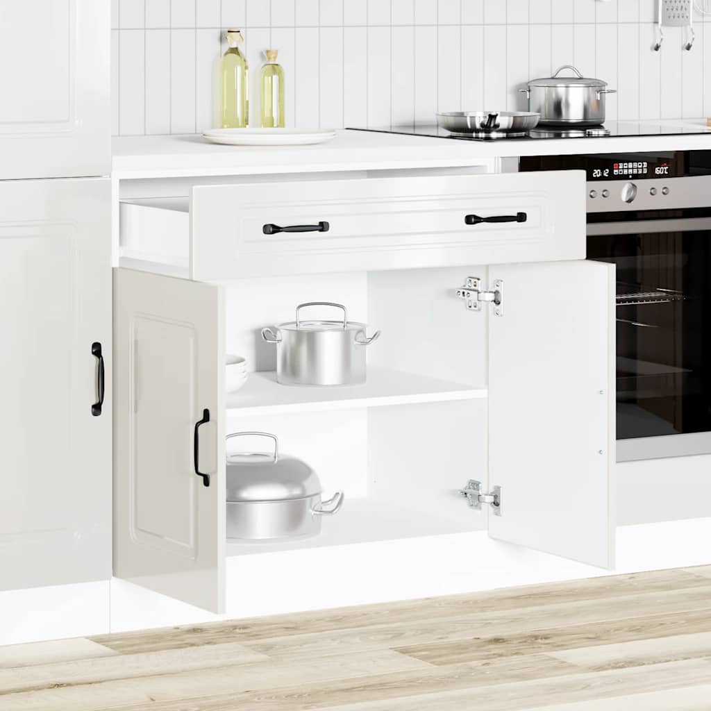 Base da Cucina Kalmar Bianco Lucido in Legno Multistrato - homemem39