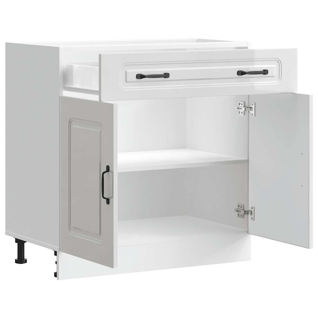 Base da Cucina Kalmar Bianco Lucido in Legno Multistrato - homemem39