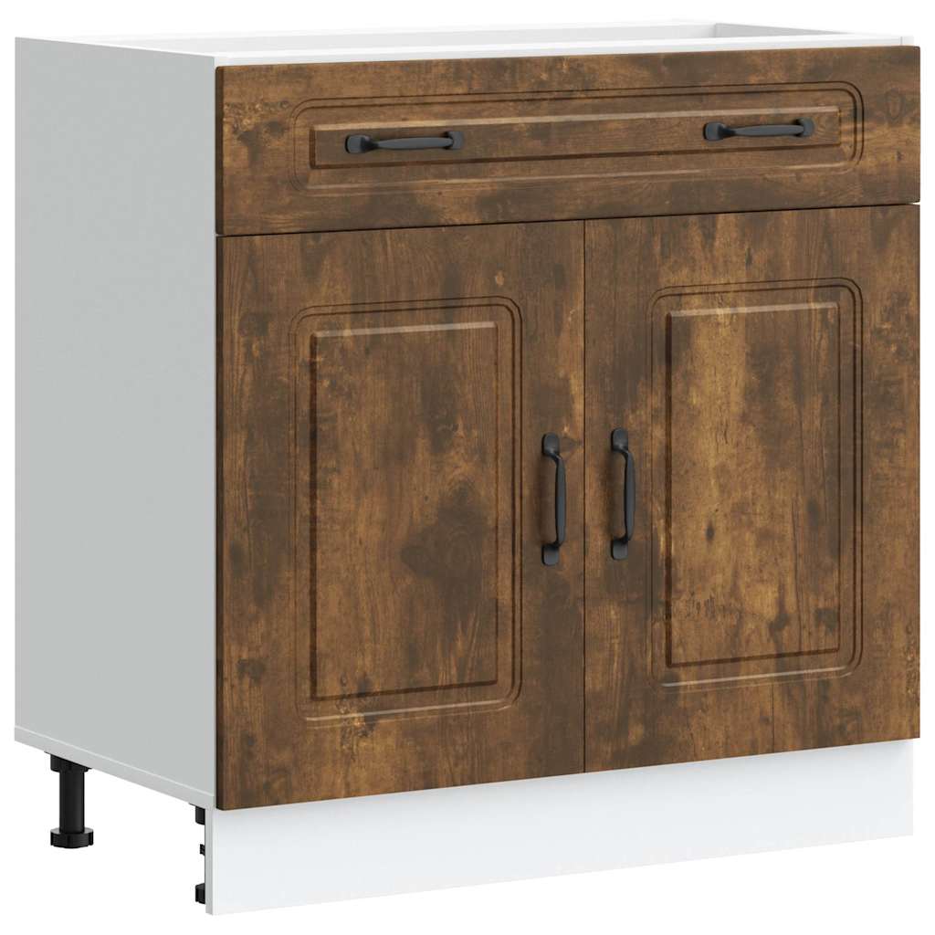 Base da Cucina Kalmar Rovere Fumo in Legno Multistrato - homemem39