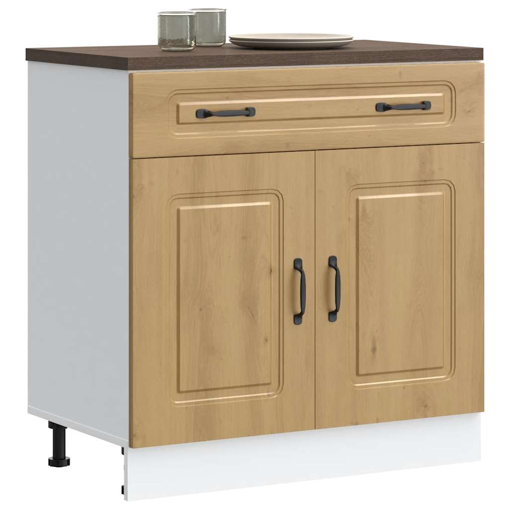 Base da Cucina Kalmar Rovere Artigianale in Legno Multistrato - homemem39