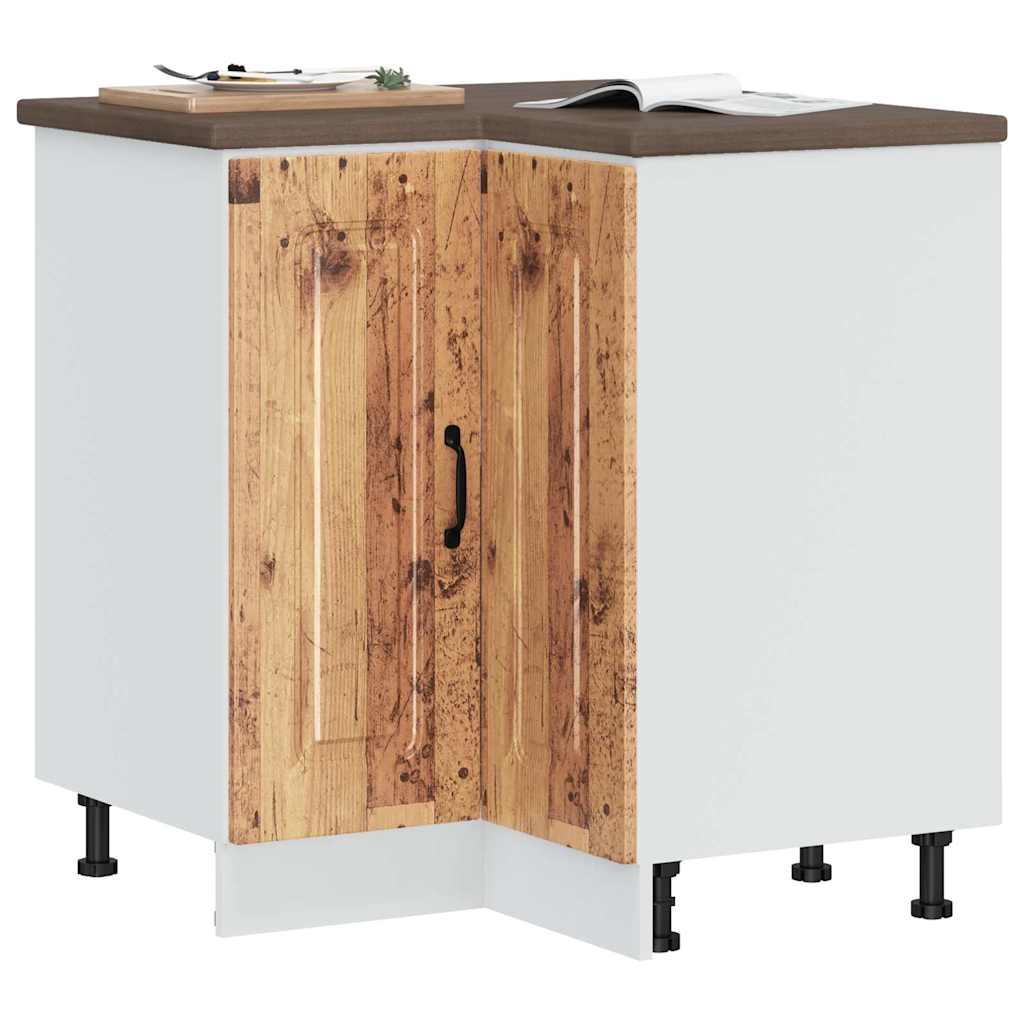 Mobile Base ad Angolo Cucina Kalmar Legno Vecchio in Truciolato - homemem39