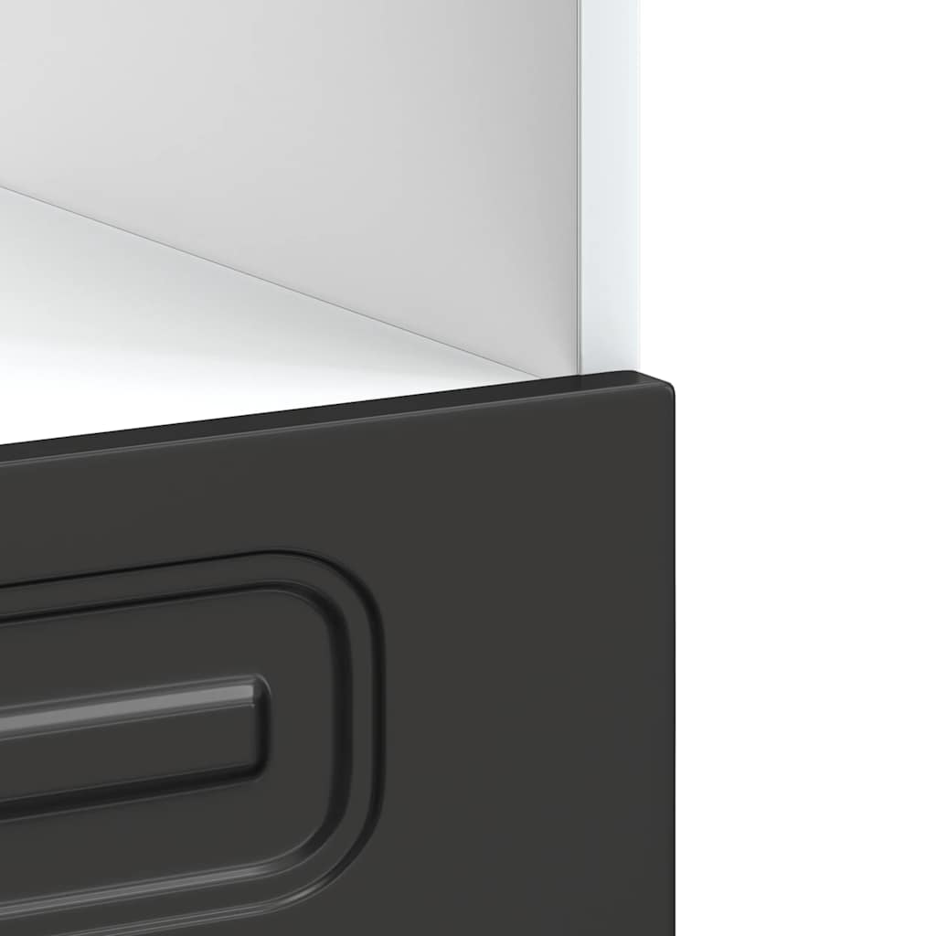 Armadio per Forno Kalmar Nero in Legno Multistrato - homemem39