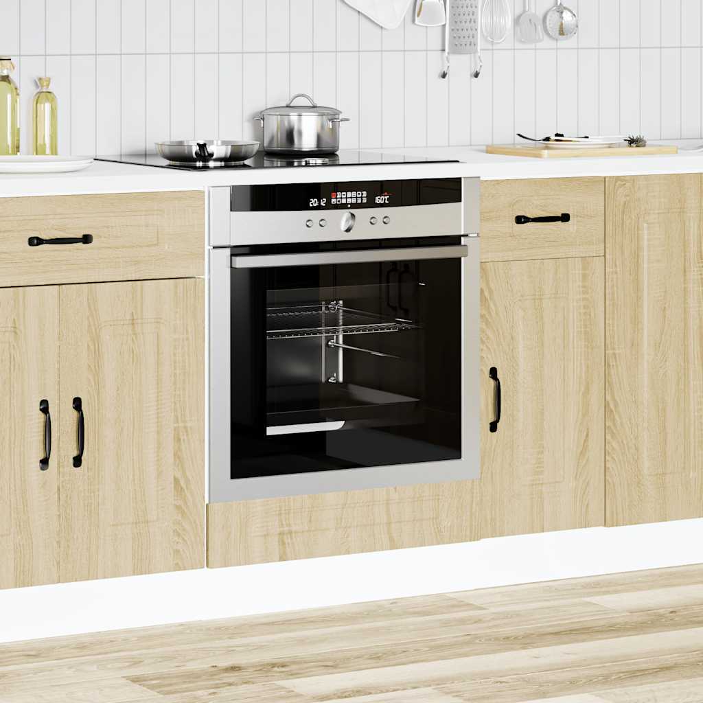 Armadio per Forno Kalmar Rovere Sonoma in Legno Multistrato - homemem39