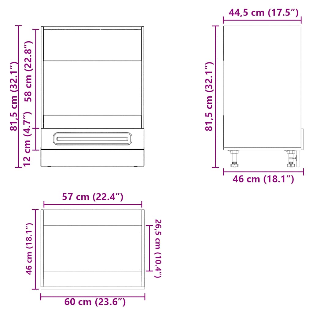 Armadio per Forno Kalmar Rovere Sonoma in Legno Multistrato - homemem39