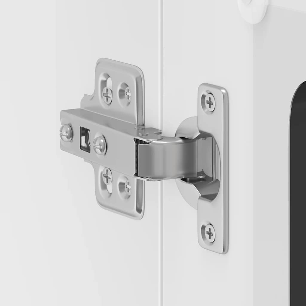 Pensile da Cucina con Porta in Vetro Kalmar Nero Truciolato - homemem39