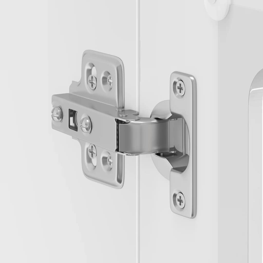 Pensile da Cucina con Porta in Vetro Kalmar Bianco Lucido | homemem39