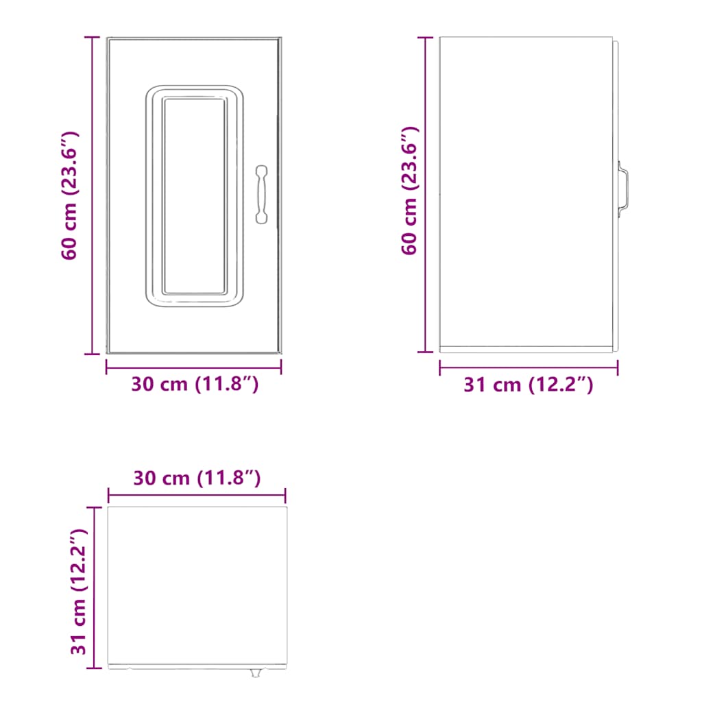 Pensile da Cucina Kalmar Bianco in Legno Multistrato - homemem39