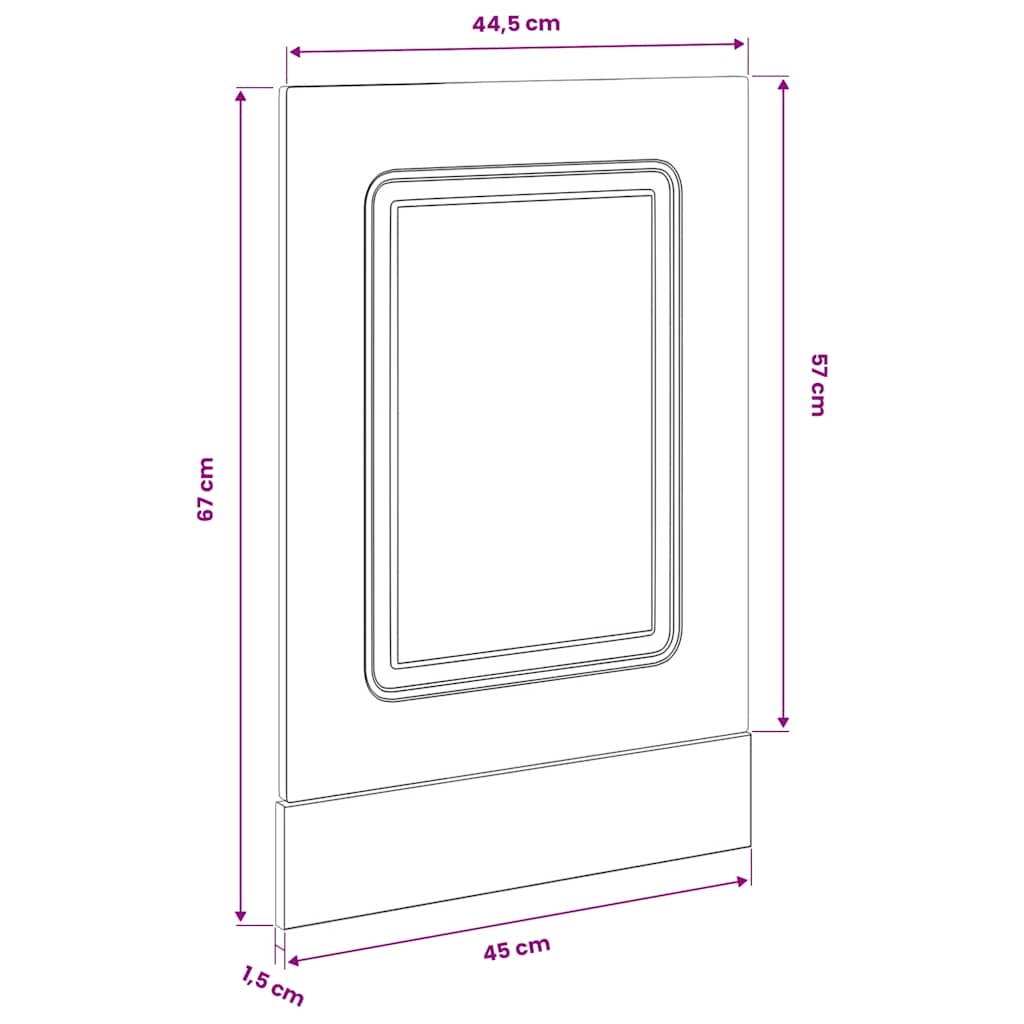 Pannello Lavastoviglie Kalmar Rovere Sonoma 45x1,5x57 cm - homemem39