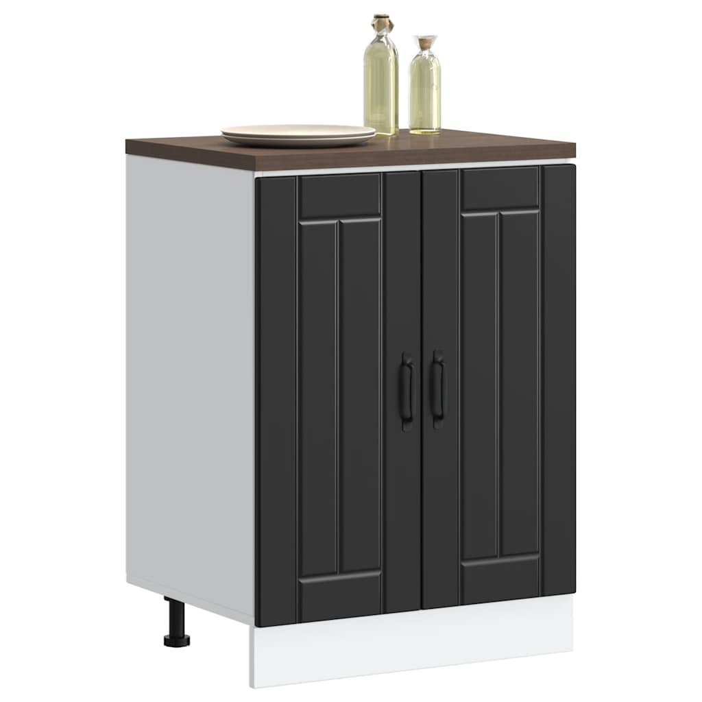 Mobile Base Lavello Lucca Nero in Legno Multistrato - homemem39