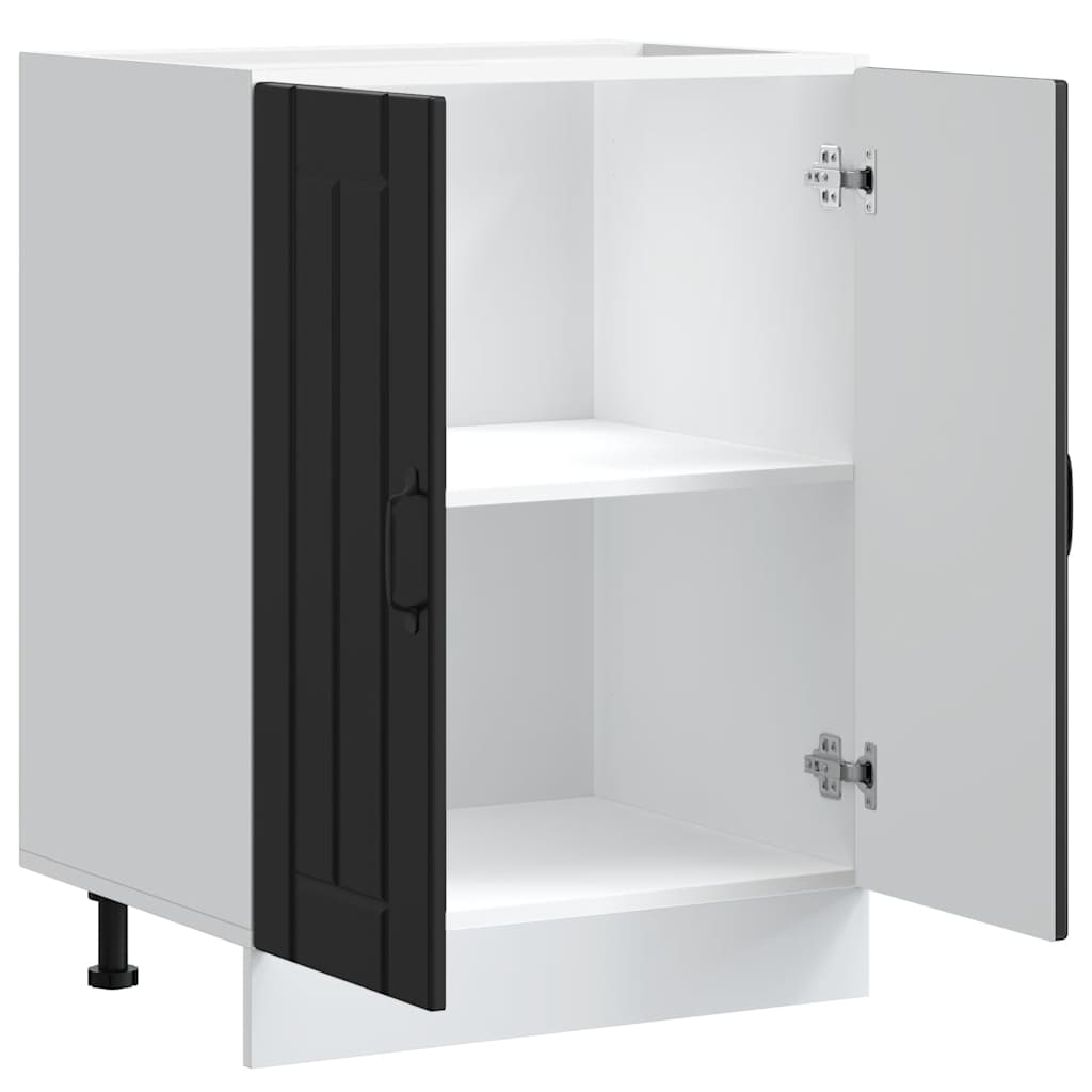 Mobile Base Lavello Lucca Nero in Legno Multistrato - homemem39