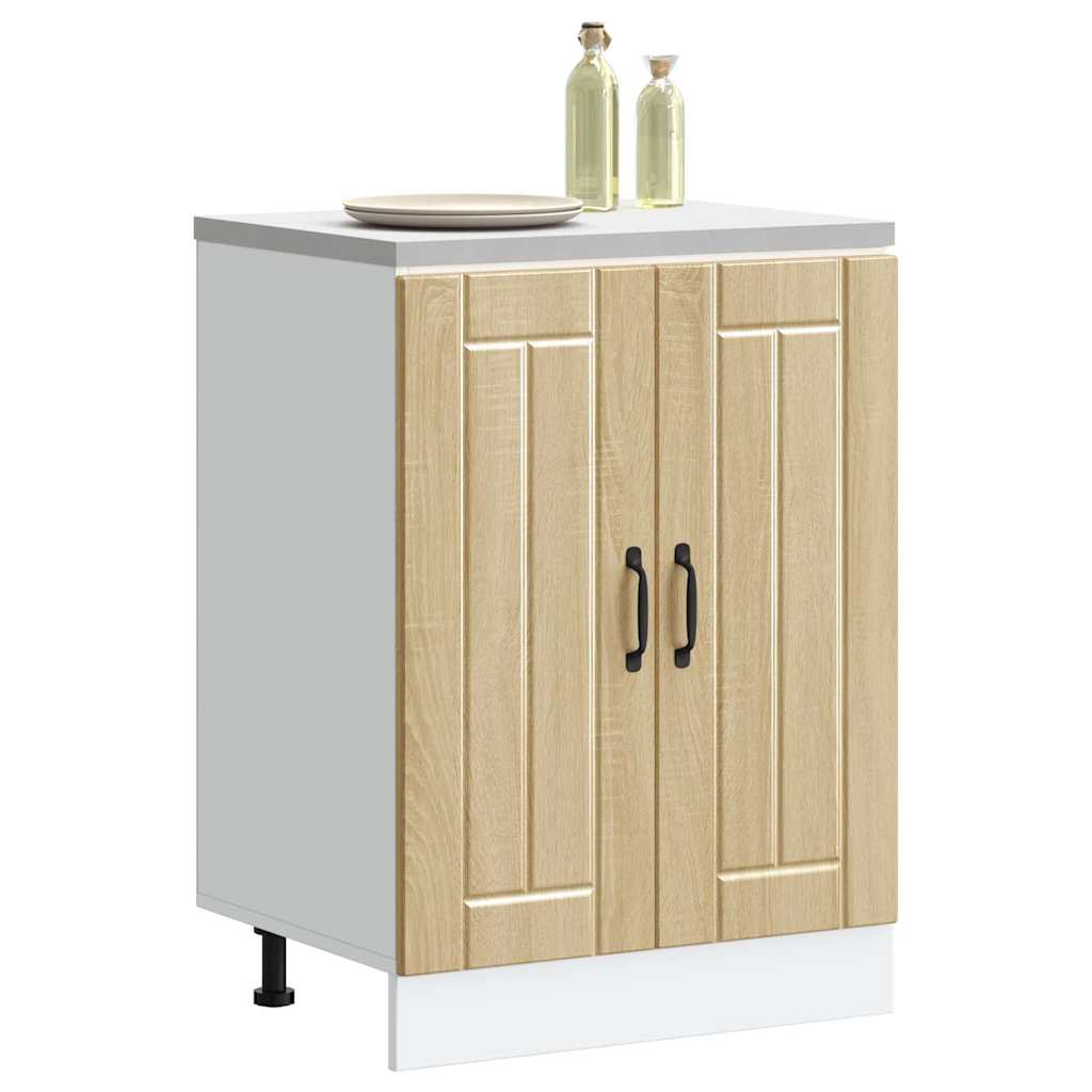 Mobile Base Lavello Lucca Rovere Sonoma in Legno Multistrato - homemem39