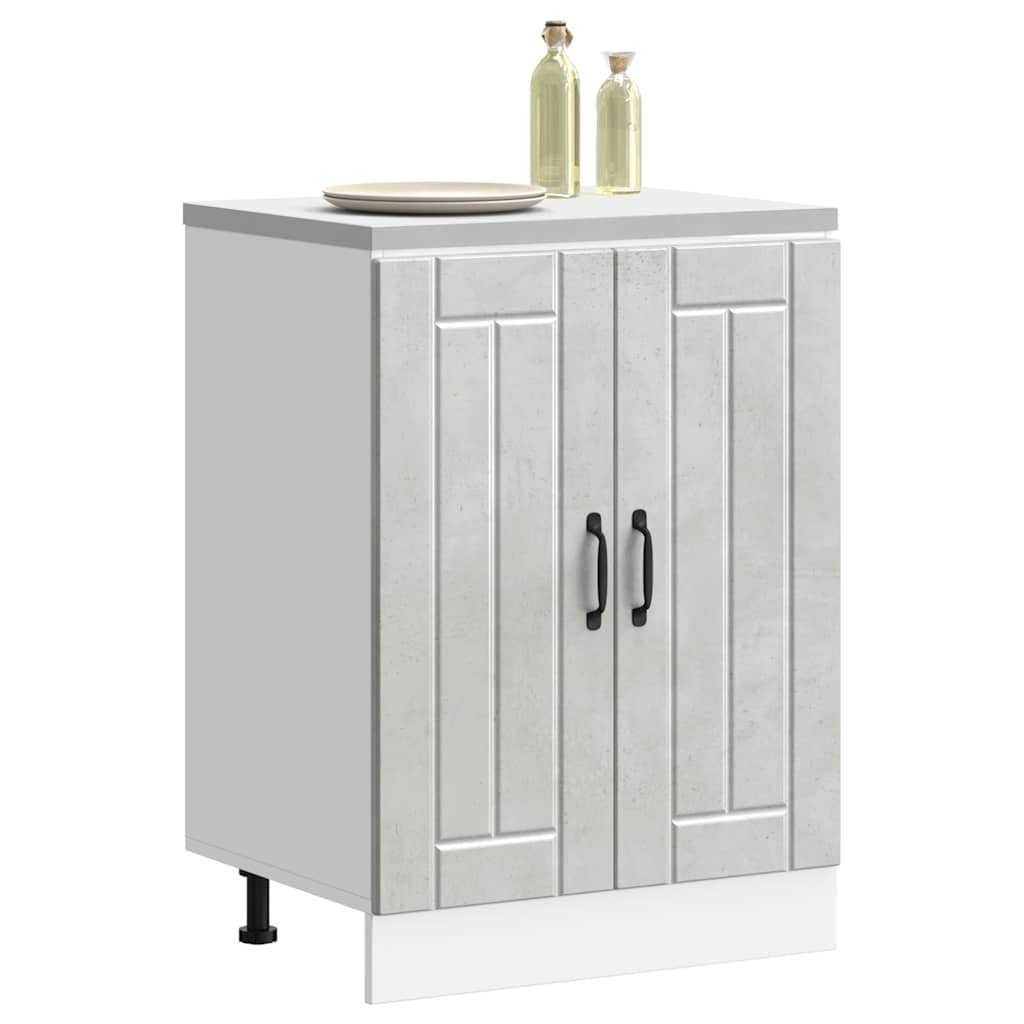 Mobile Base Lavello Lucca Grigio Cemento in Legno Multistrato - homemem39