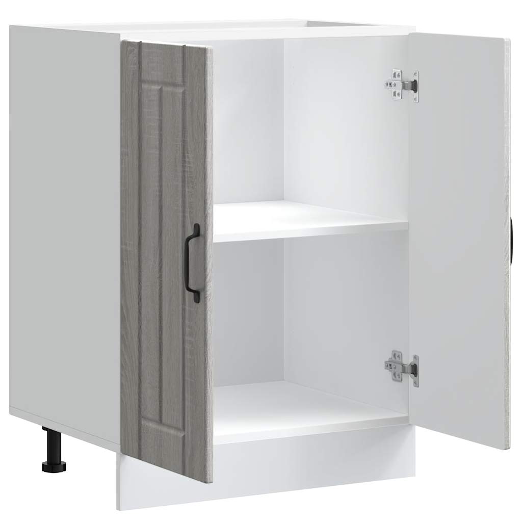 Mobile Base Lavello Lucca Grigio Sonoma in Legno Multistrato - homemem39