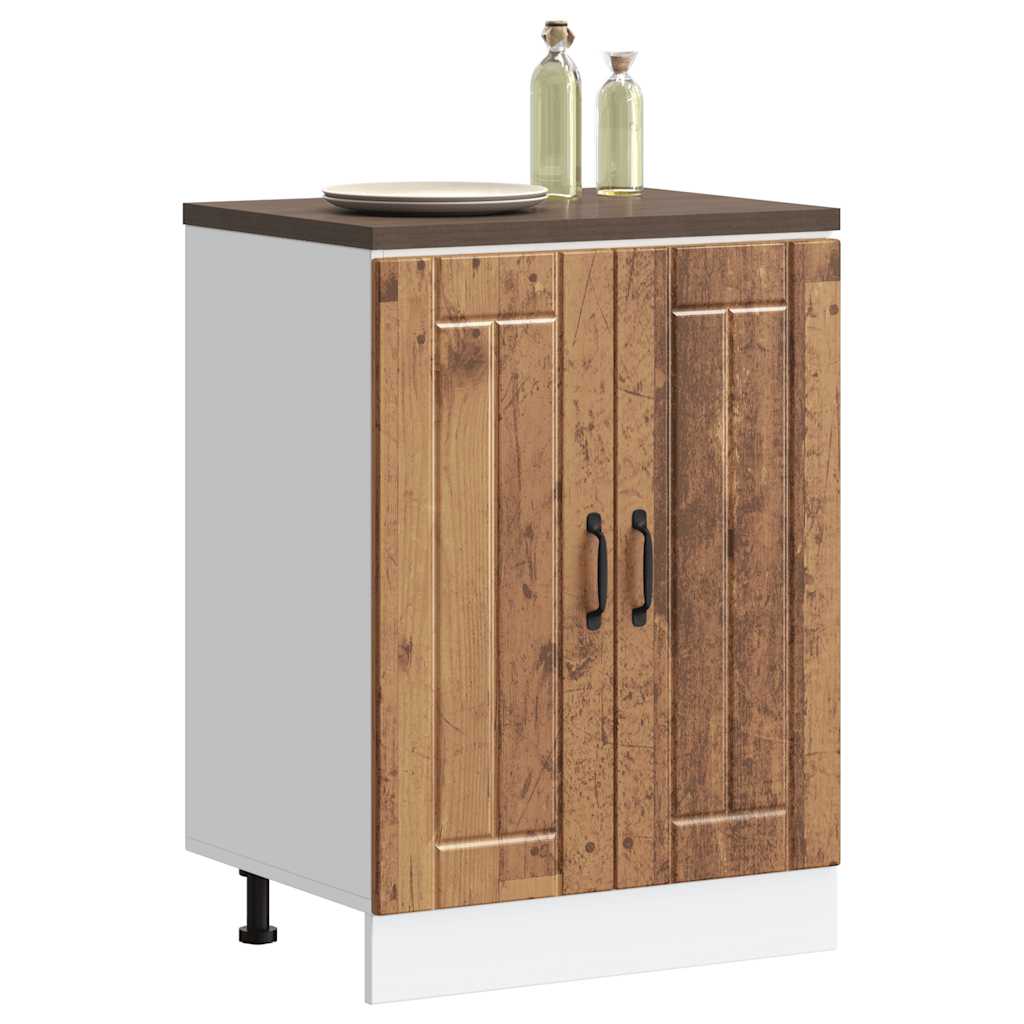 Mobile Base Lavello Lucca Legno Antico in Legno Multistrato - homemem39