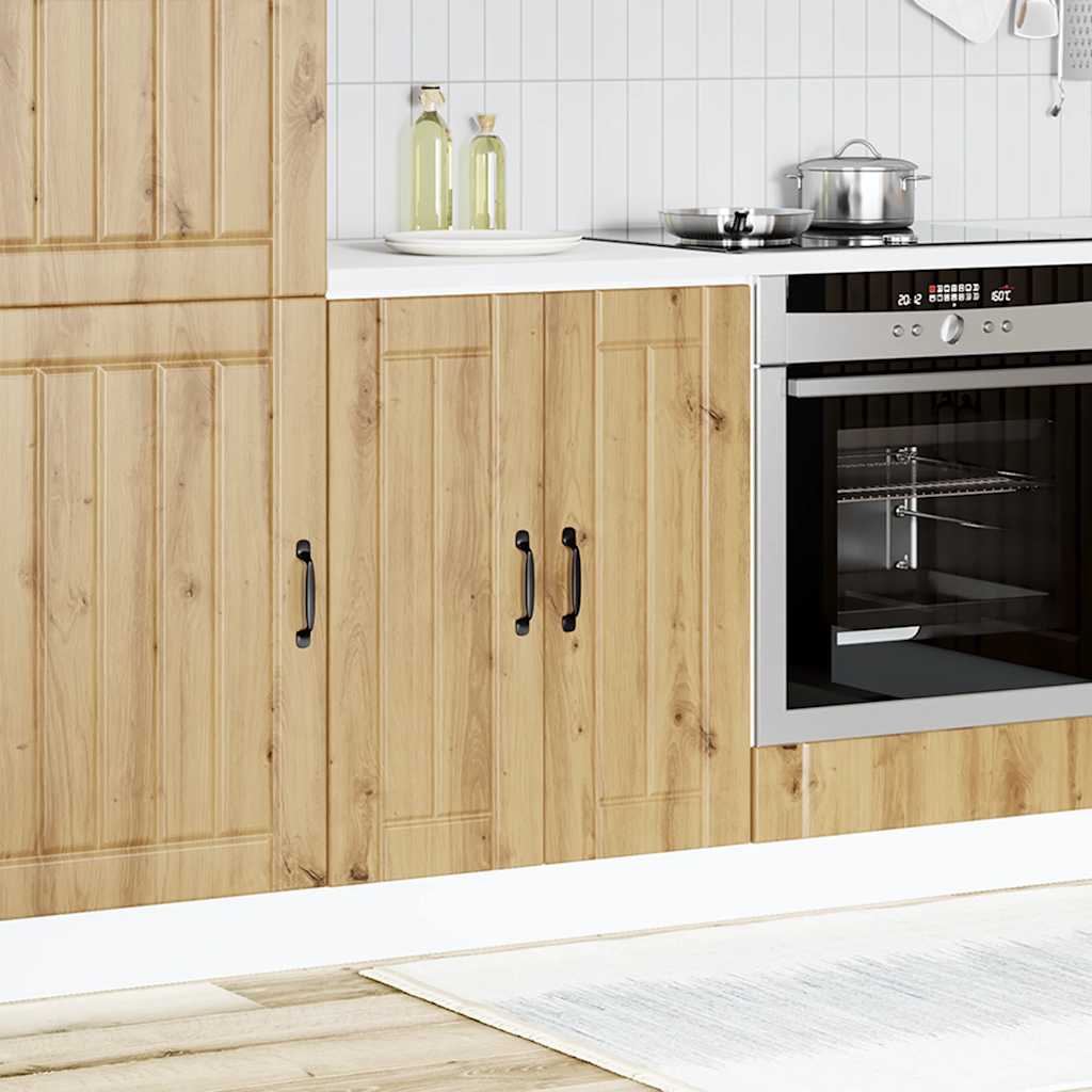 Mobile Base Lavello Lucca Rovere Artigianale Legno Multistrato - homemem39