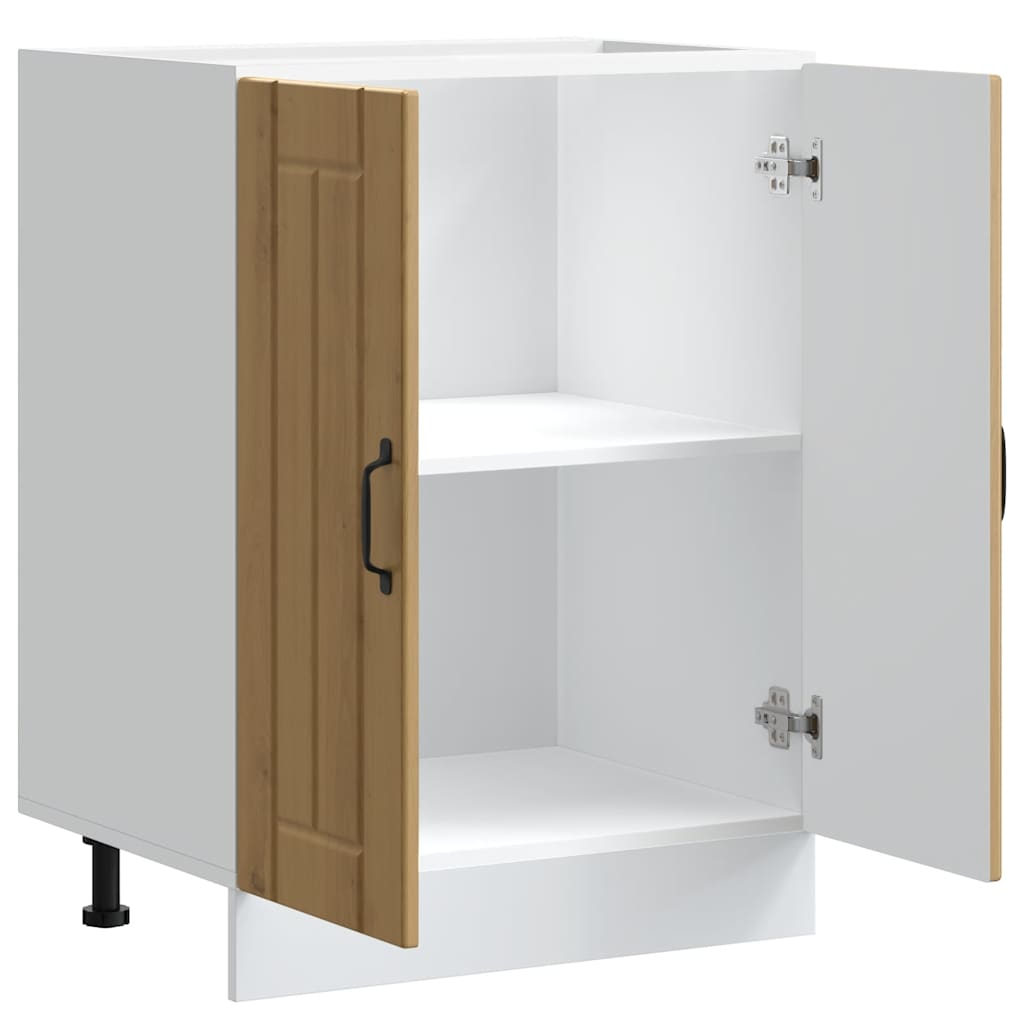 Mobile Base Lavello Lucca Rovere Artigianale Legno Multistrato - homemem39