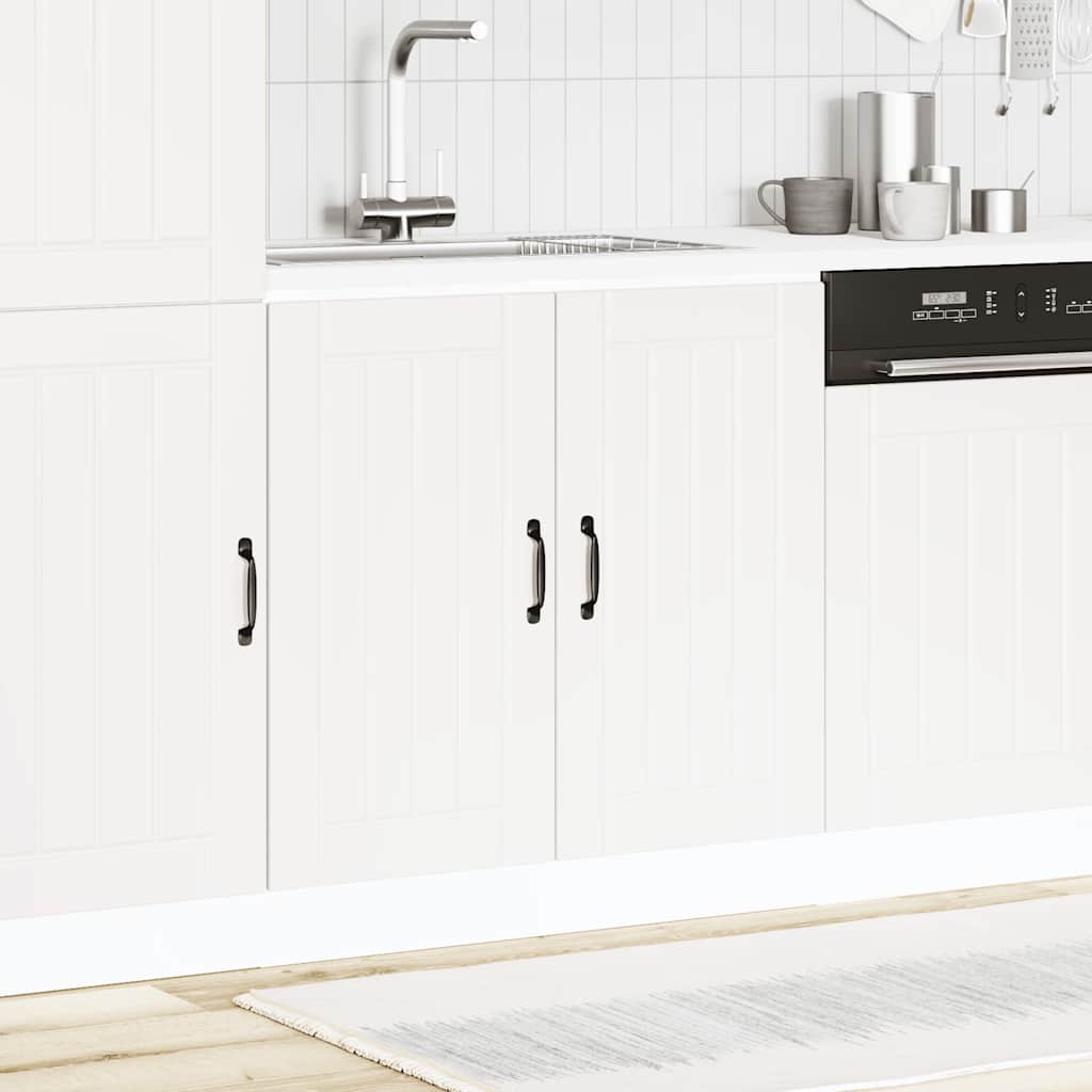 Mobile Base Lavello Lucca Bianco in Legno Multistrato - homemem39
