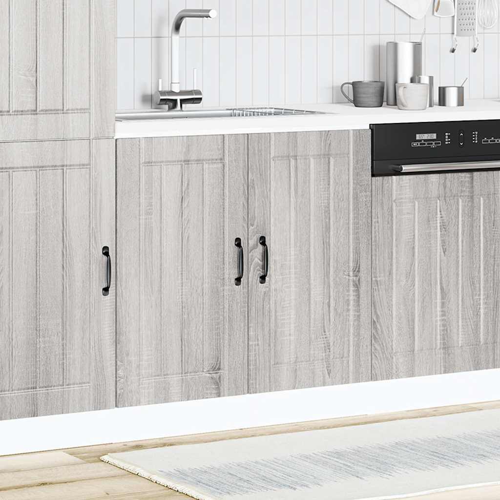 Mobile Base Lavello Lucca Grigio Sonoma in Legno Multistrato - homemem39