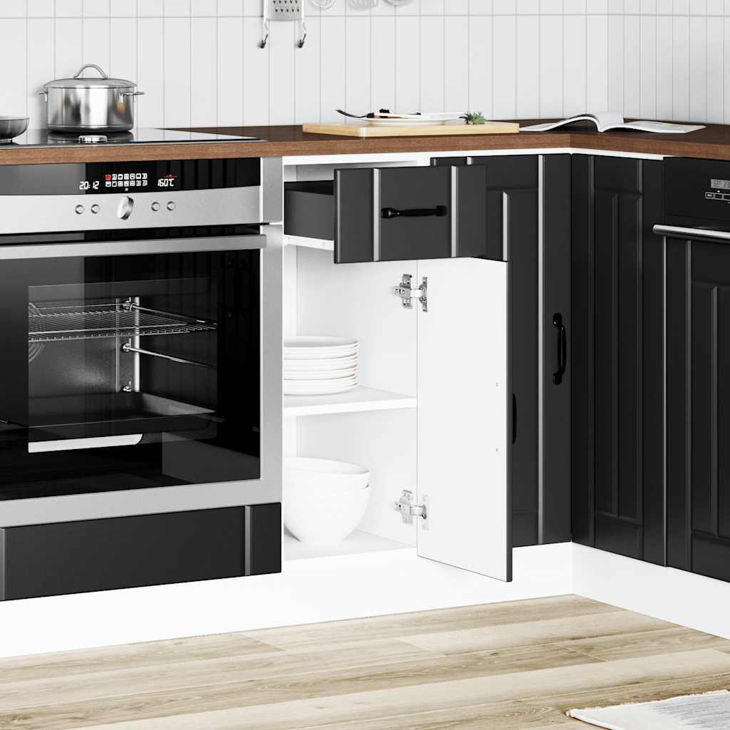 Base da Cucina Lucca Nero in Legno Multistrato - homemem39
