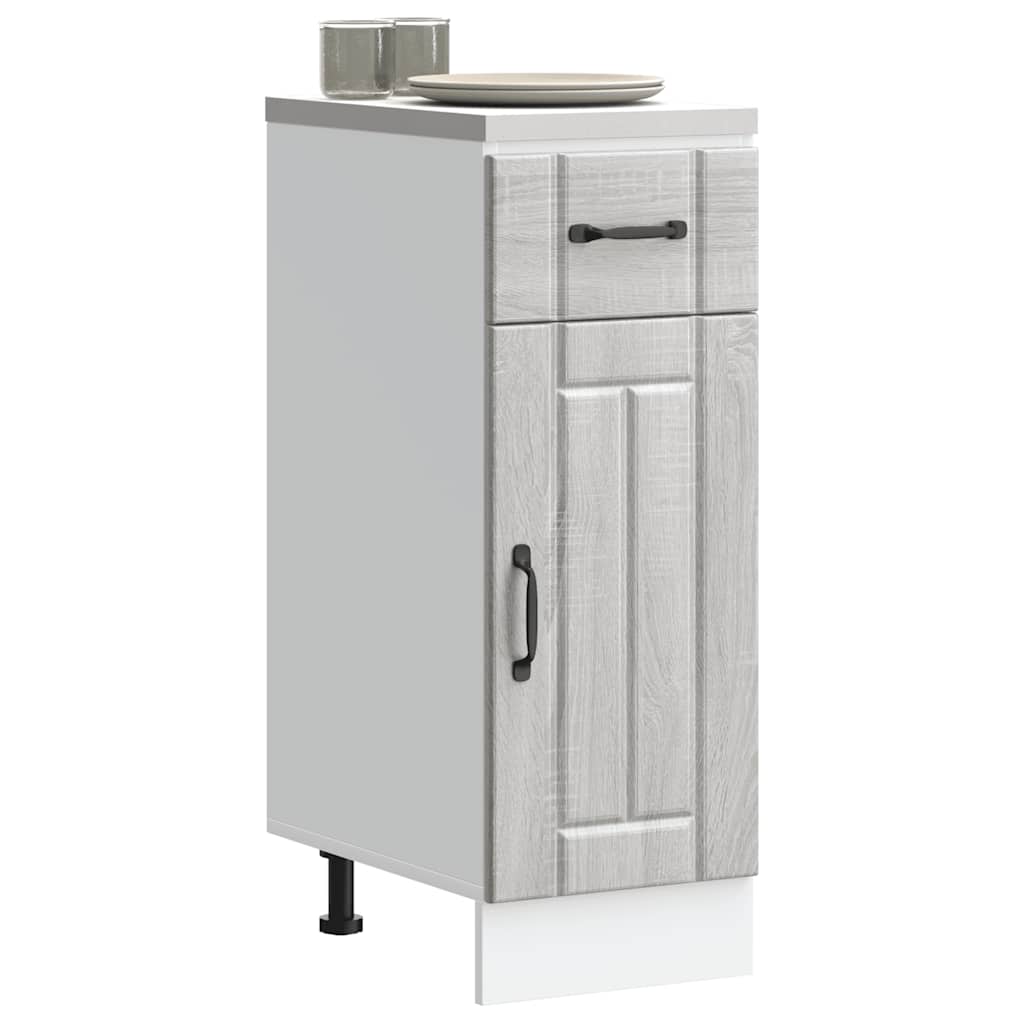 Base da Cucina Lucca Grigio Sonoma in Legno Multistrato - homemem39