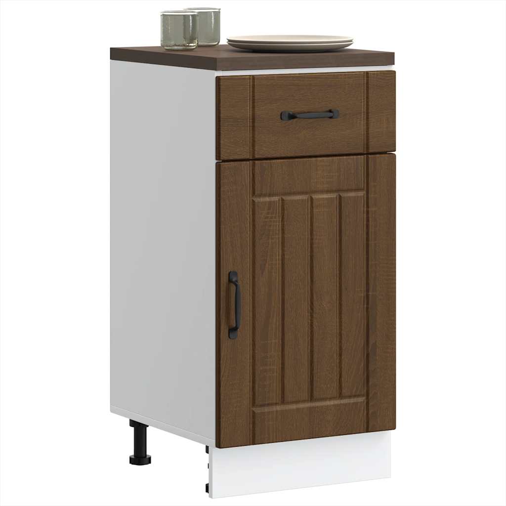 Base da Cucina Lucca Rovere Marrone in Legno Multistrato - homemem39