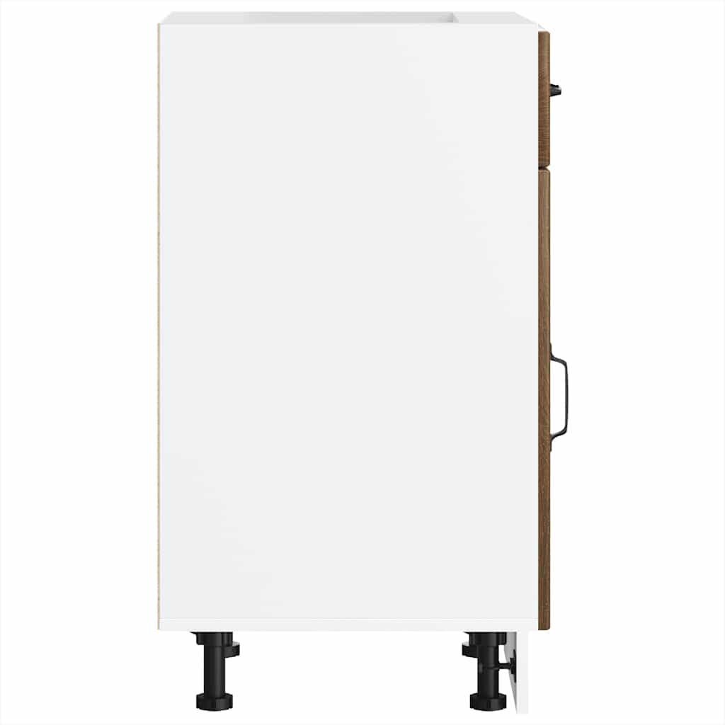 Base da Cucina Lucca Rovere Marrone in Legno Multistrato - homemem39