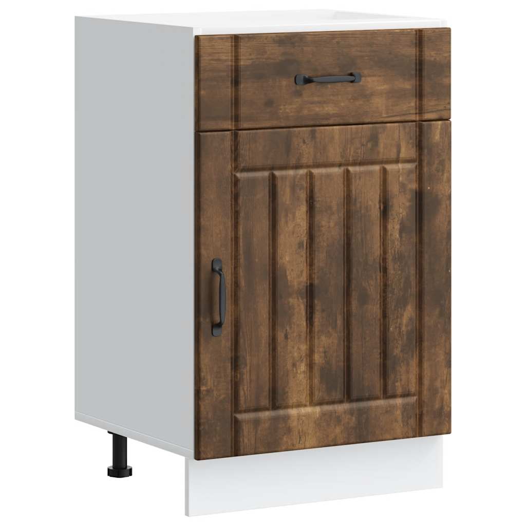 Base da Cucina Lucca Rovere Fumo in Legno Multistrato - homemem39